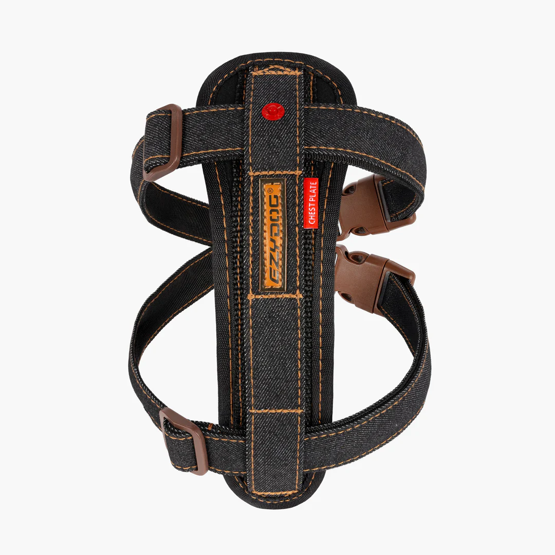 Chest Plate Harness - Black Denim