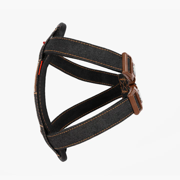 Chest Plate Harness - Black Denim