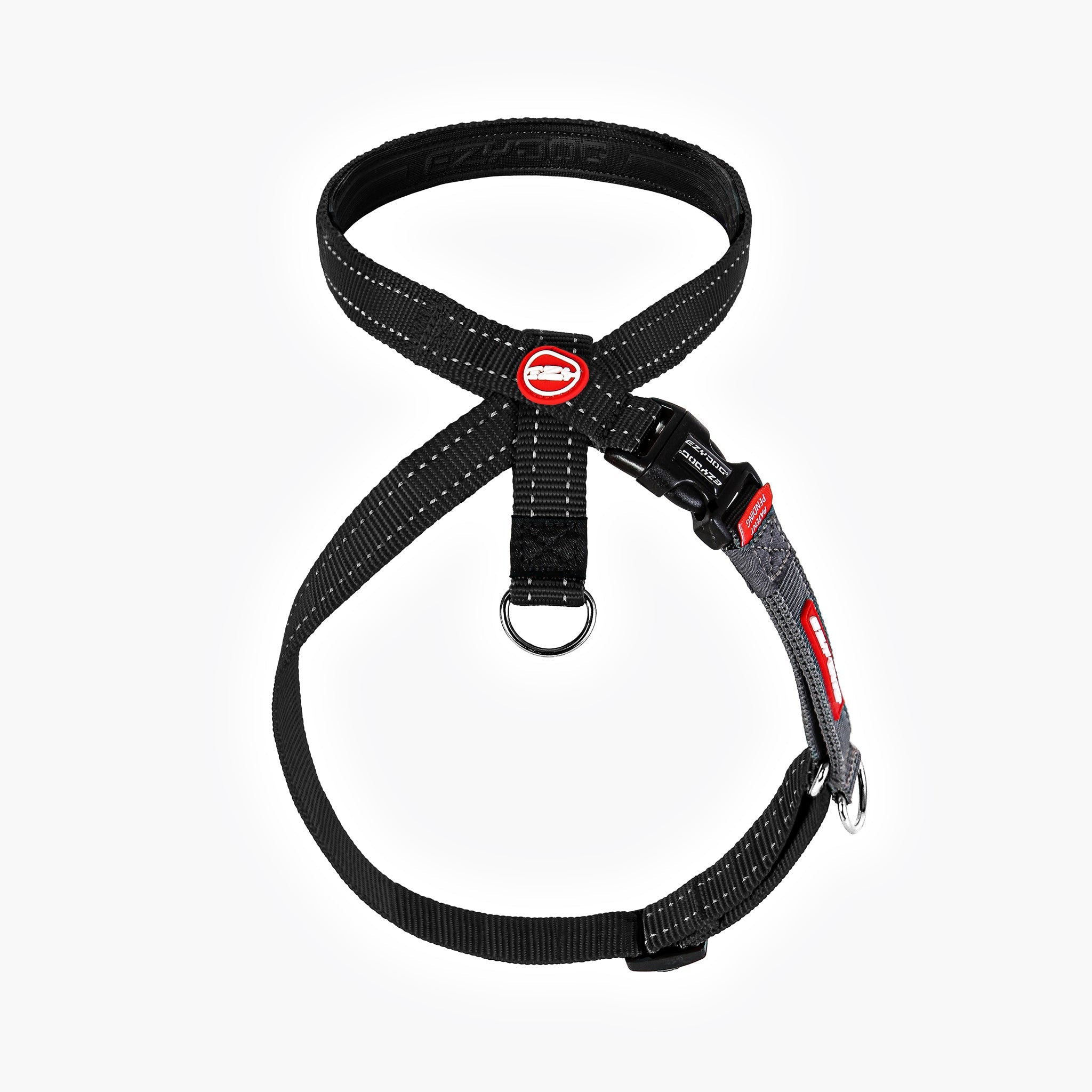EzyDog CrossCheck harness, showcasing the adjustable straps and ergonomic design for better dog control.