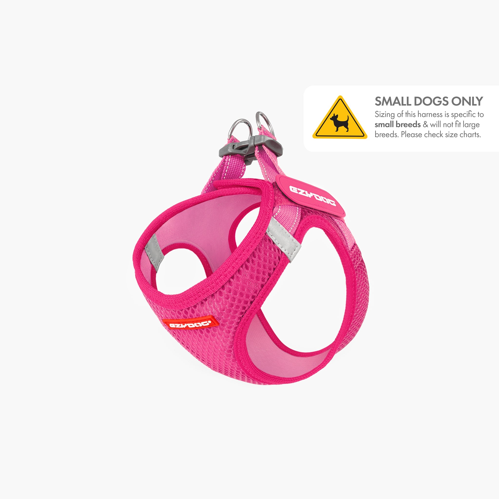 Small Dogs Only FormFit Harness in pink colour