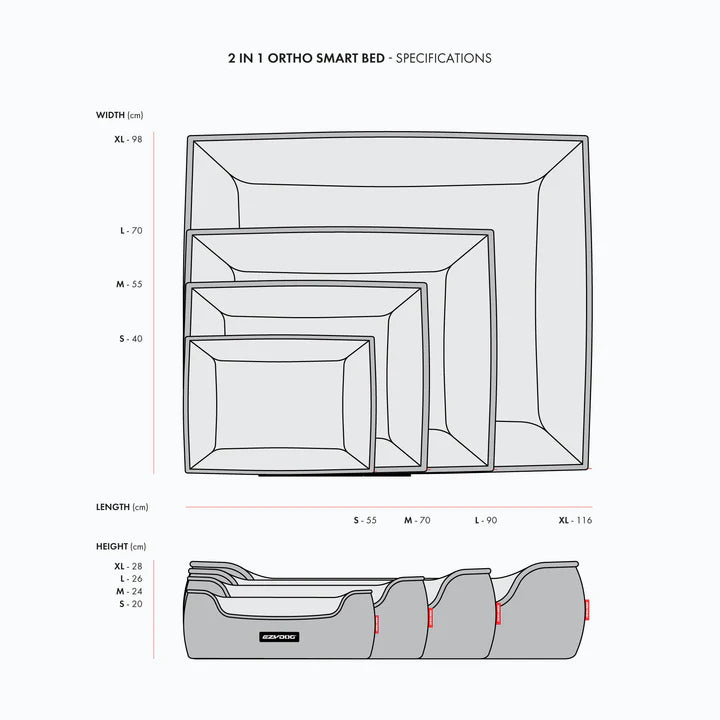 2 in 1 Ortho Smart Dog Bed